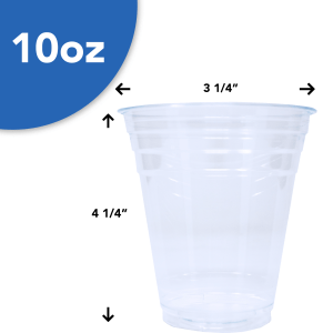 10 oz, 12 oz, and 16 oz Cups